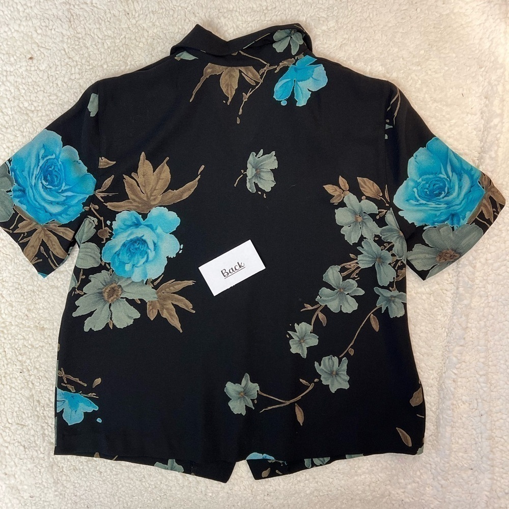 Alfred Dunner 100% Polyester Women's Button Blouse Petite Size 12P - Picture 3 of 6